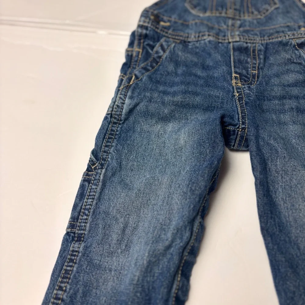 Denim Bib Overalls OshKosh Bgosh Medium Wash Blue‎ Carpenter Style 18M Spring